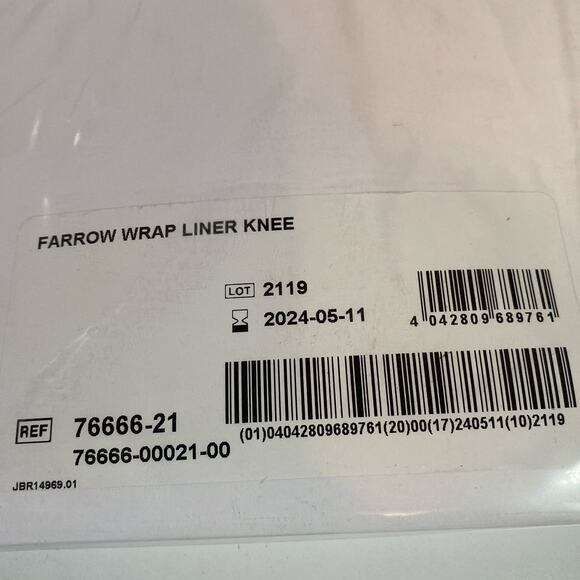 Jobst Farrow Wrap Liner Knee High Sock Non Compressive Liner 76666-21 Tan - Picture 3 of 4